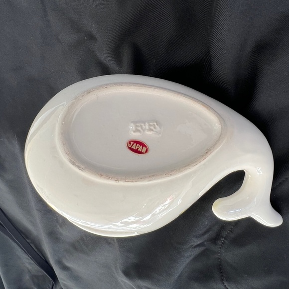 Vintage Flower Power Whale Ashtray by Fitz & Floyd Approx. 5" Long Blue Green - Picture 5 of 5